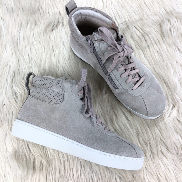 Vionic Shoes | Nwot Vionic Gray Suede Jenning High Top Sneaker | Poshmark
